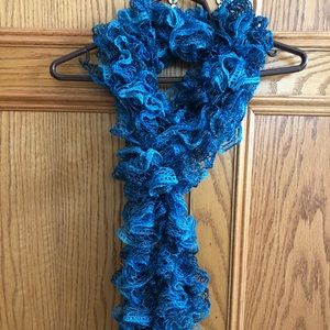 Hand-Knit Ruffle Scarf